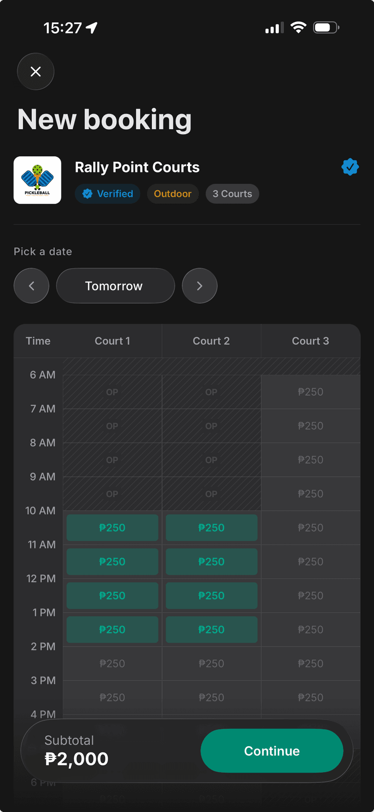 Mobile booking